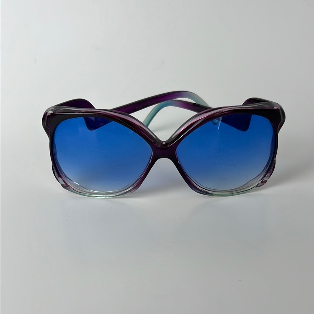 Stylish Purple and Blue Lens Sunglasses
